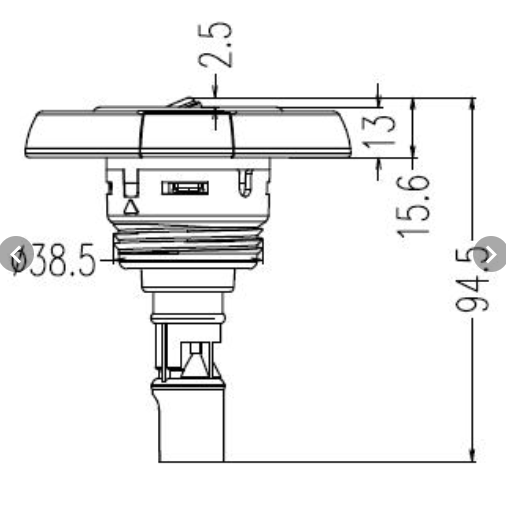 Wellis Düse 3" - 1 Loch transparent