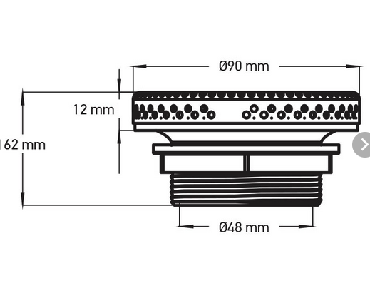 Wellis Ansaugkopf 48mm