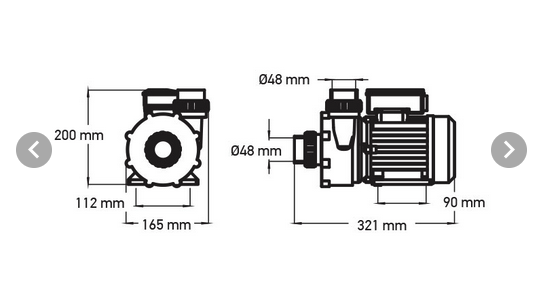 Wellis Zirkulationspumpe WTC50M 0,33 HP 250W