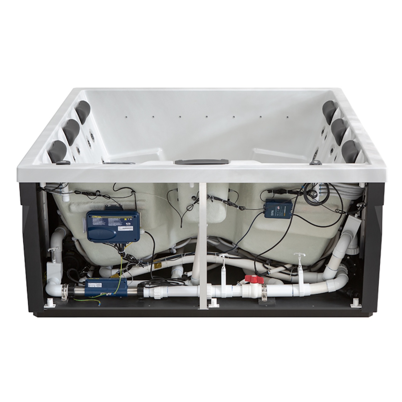 AWT Aussenwhirlpool IN-704 Premium Cloudy Black 220x160 grau