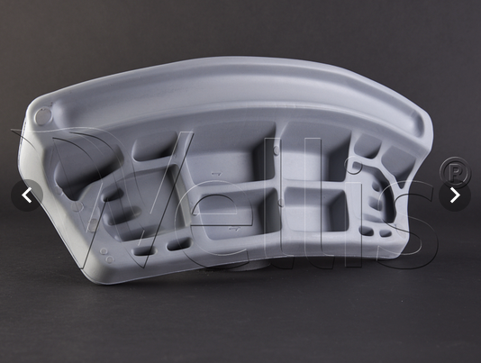 Wellis Kopfkissen 42x17x5 cm massiv grau Wellis (ROB)