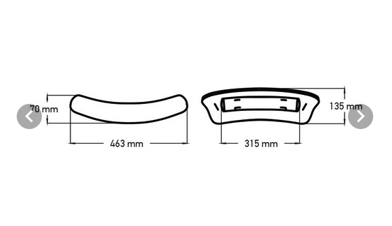 Wellis Kopfkissen 463x135x70 hellgrau EVA V2