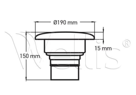 Wellis Düse 7" - Magma Jet dunkelgrau