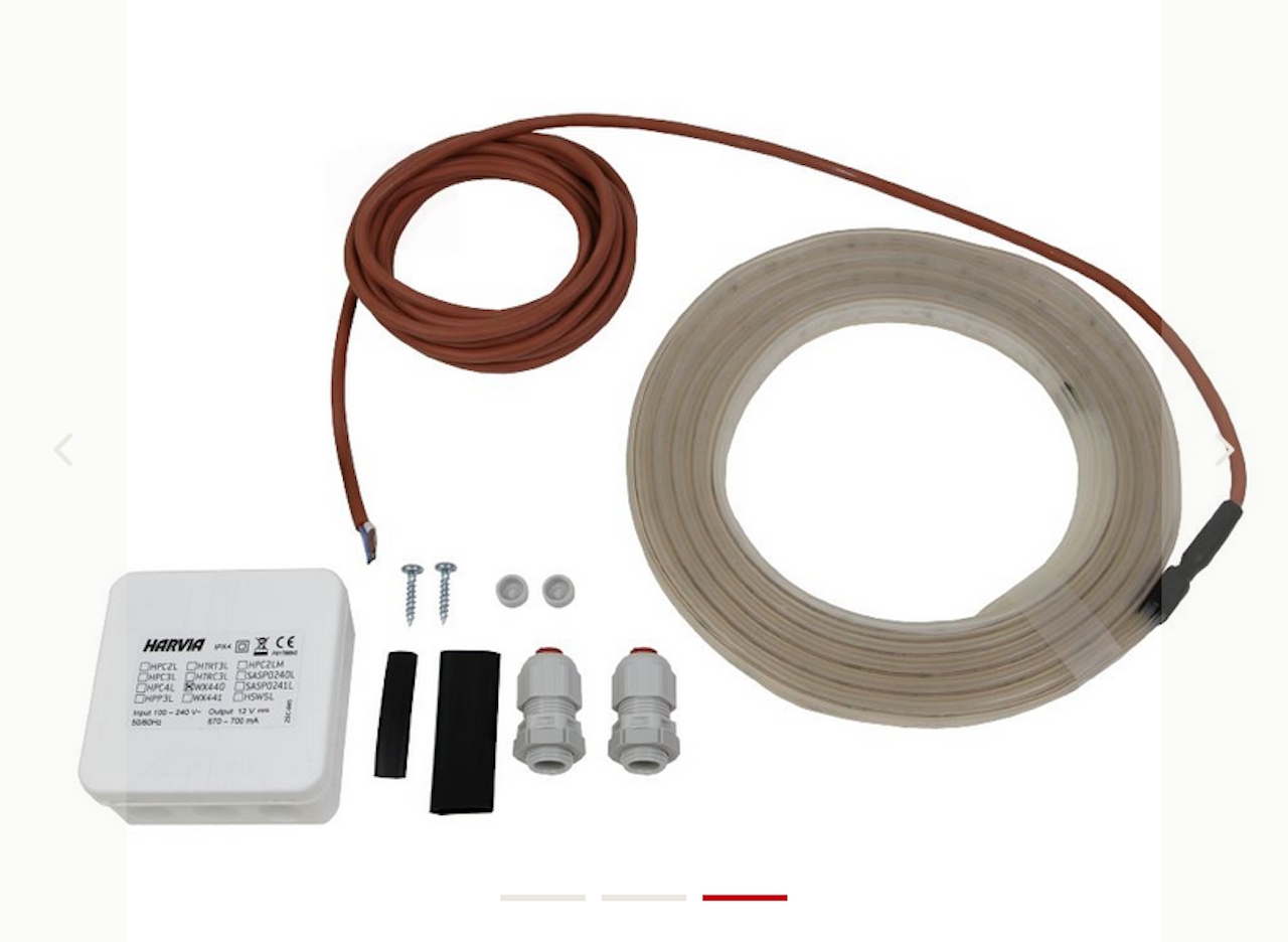 HARVIA LED Beleuchtungsset mit Transformator 2,5 m