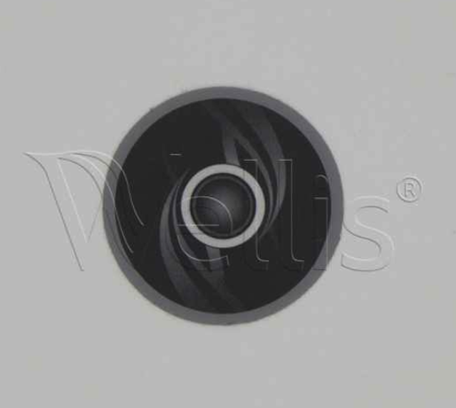 Wellis Aufkleber für 1-Knopf-Steuerung K110 schwarz