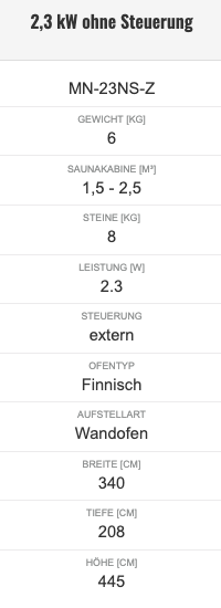 SAWOTEC Saunaofen Mini ohne Steuerung