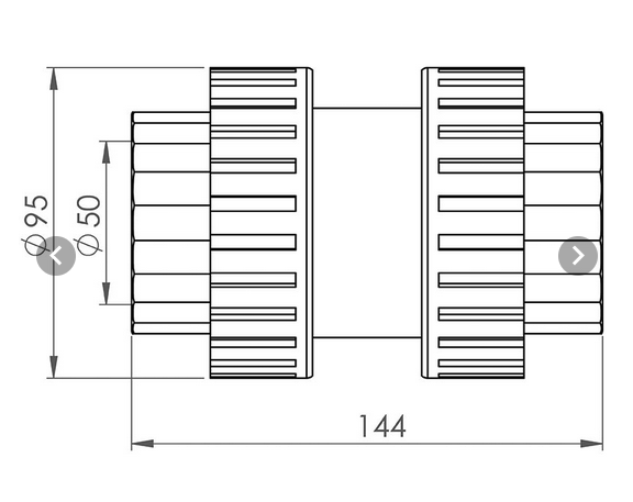 Wellis Rückschlagventil 50-38mm ⌀ DN40