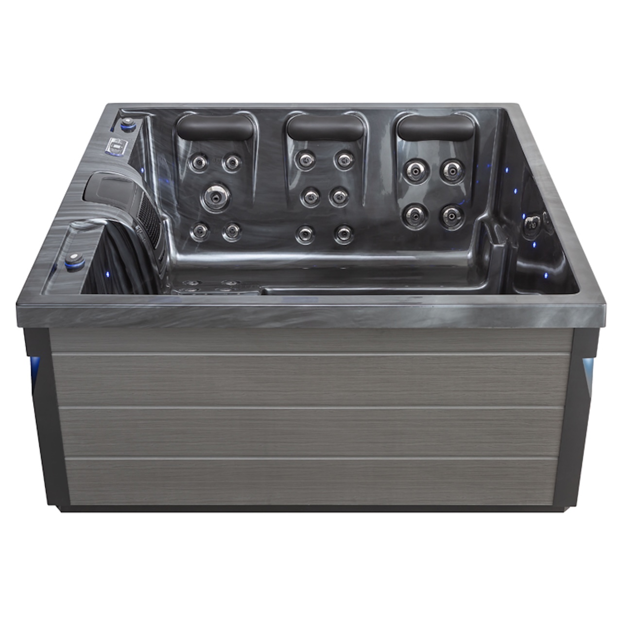 AWT Aussenwhirlpool IN-407 Eco Cloudy Black 200x200 grau