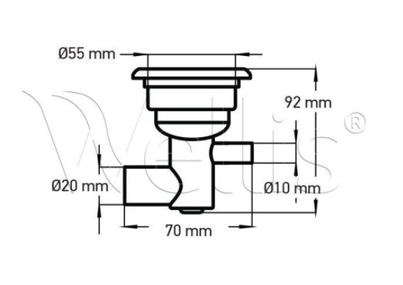 Wellis Gehäuse für Düse 3"