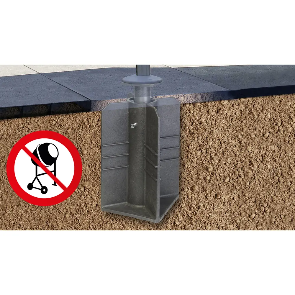 Ampelschirm Voyager T2 270x270 cm inkl. Bodeneinbausockel 