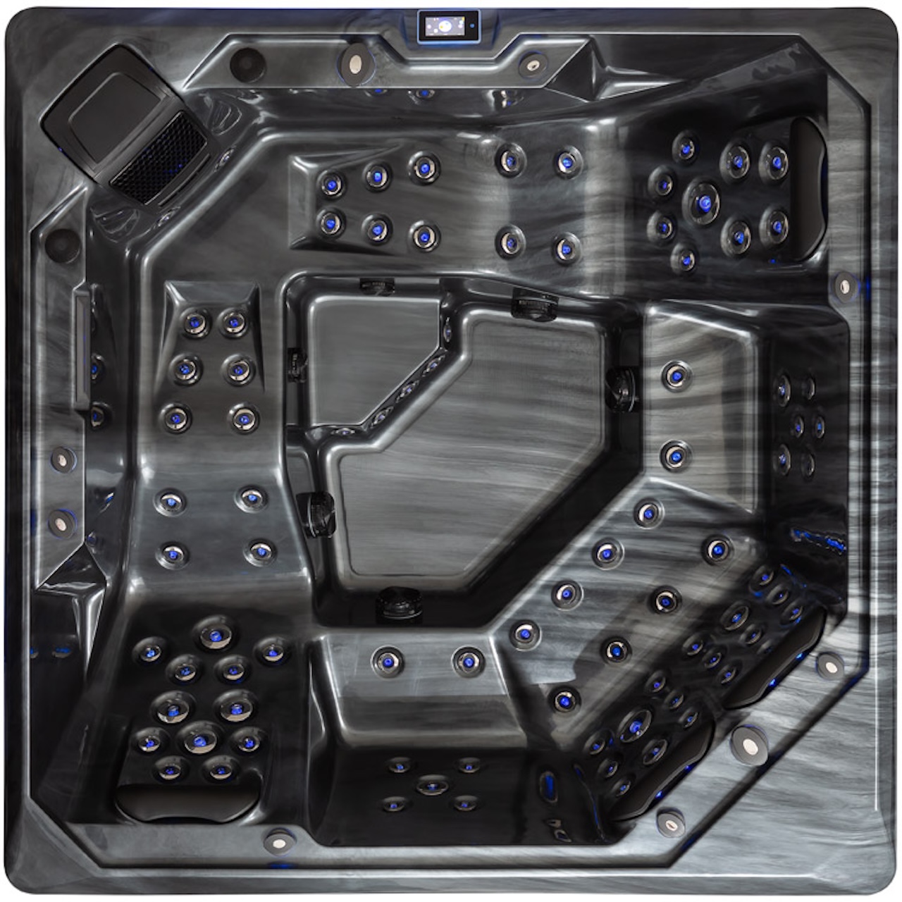 AWT Aussenwhirlpool IN-703 Premium Cloudy Black 225x225 grau 