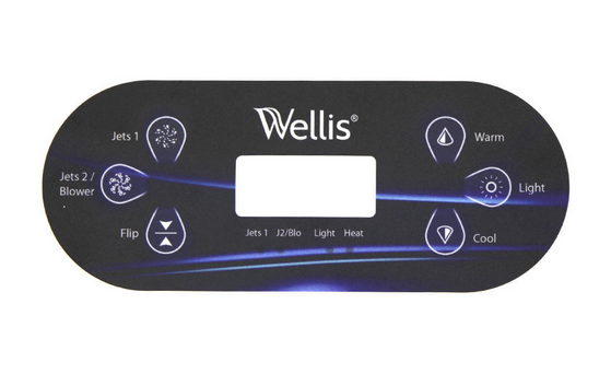 Wellis Aufkleber für Steuerpanel Balboa TP600 (Wellis Logo)