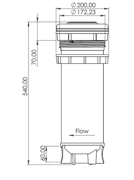 Wellis Filtergehäuse für schwimmende Filterpatrone 50 sqf