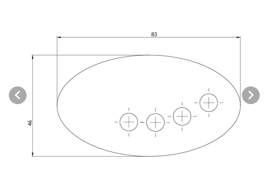 Wellis Aufkleber für Steuerpanel AUX panel mit 4 Tasten