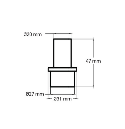 Wellis Verbindungsstück für Schlauchanschluss