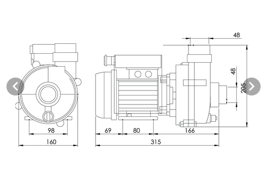Wellis 50Hz Zirkulationspumpe 187,5W