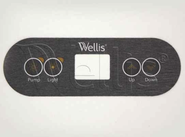Wellis Aufkleber für Steuerpanel IN.K300 1mot 