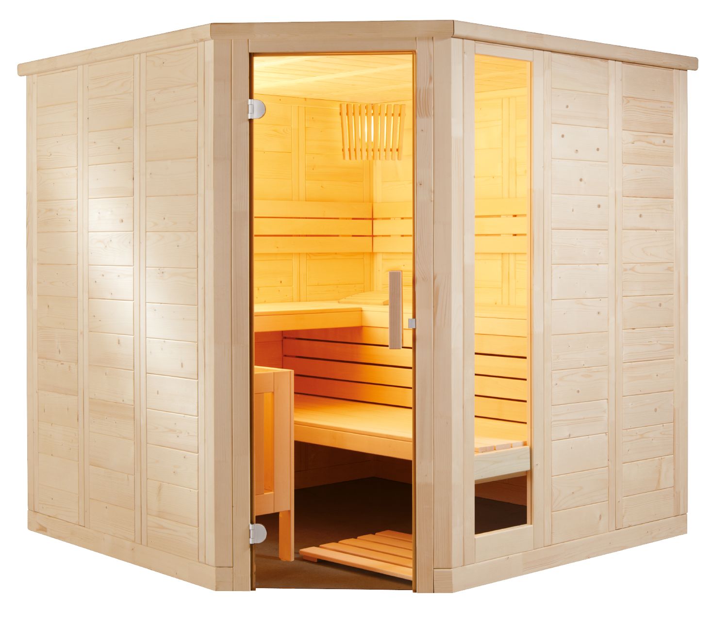 Saunakabine Harvia Komfort Corner 206x206x204cm BxTxH