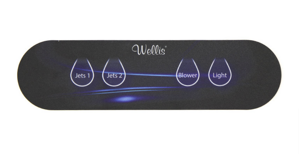 Wellis Aufkleber für Steuerpanel Balboa für AX40