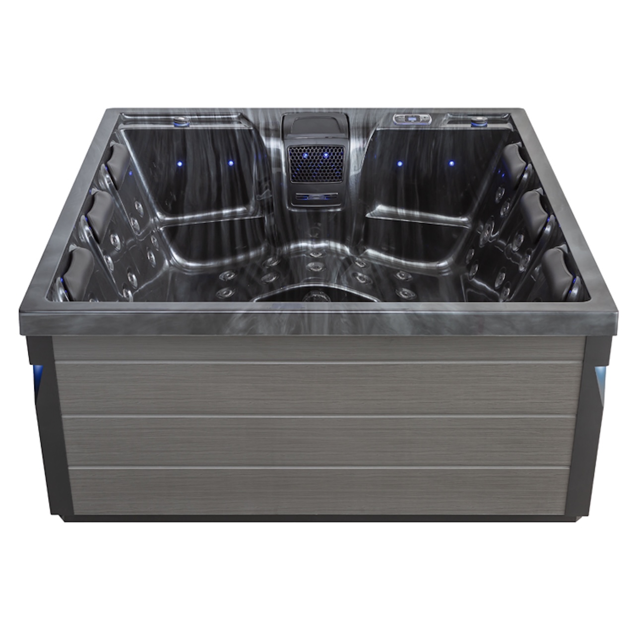 AWT Aussenwhirlpool IN-407 Eco Cloudy Black 200x200 grau