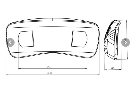 Wellis Kopfkissen 300x126x54 weiß