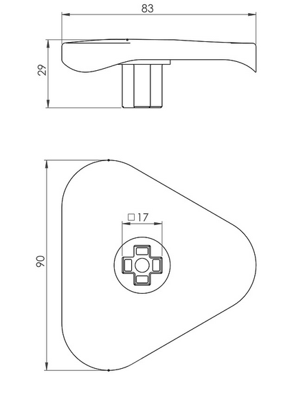 Wellis Griff für Umschaltventil 2"
