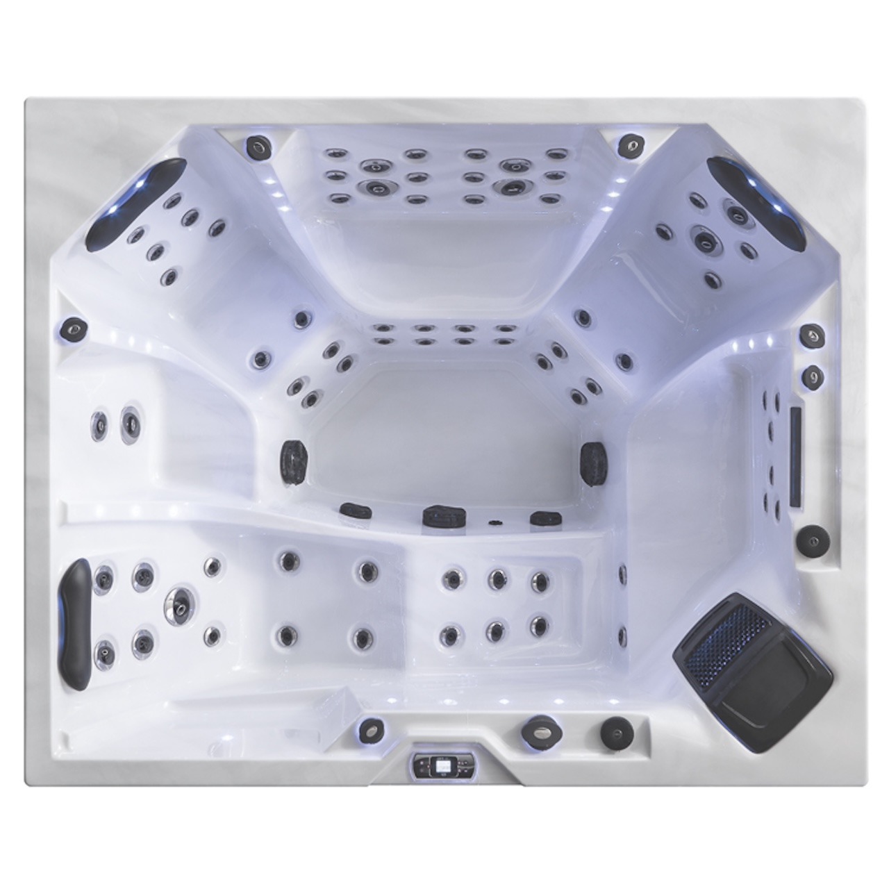 AWT Aussenwhirlpool IN-406 Eco Extreme Sterling Silver 225x185 grau