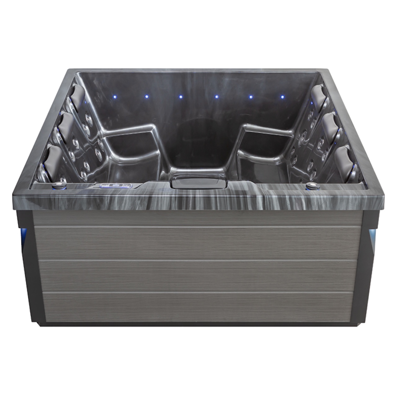 AWT Aussenwhirlpool IN-407 Eco Cloudy Black 200x200 grau