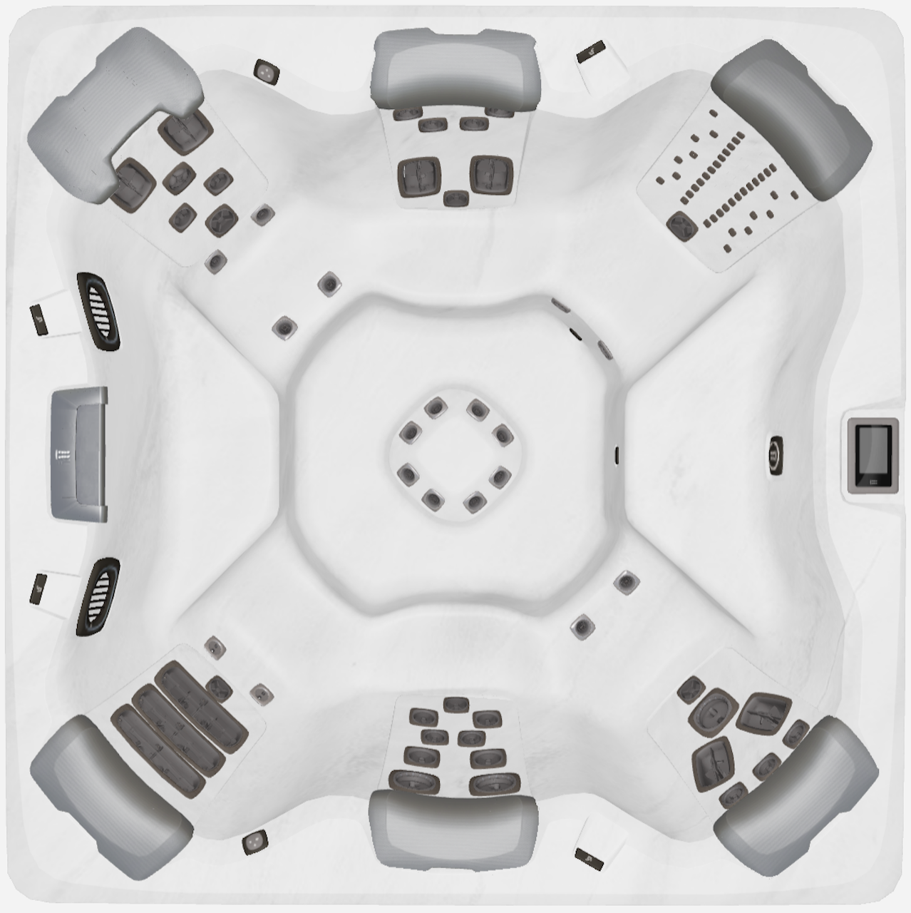 Bullfrogspas Outdoor Whirlpool A8 Select 239x239x97cm