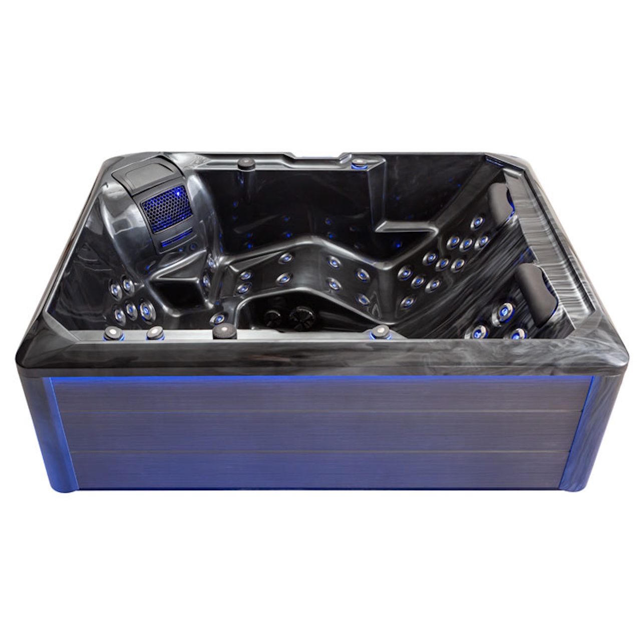 AWT Aussenwhirlpool IN-704 Premium Cloudy Black 220x160 grau