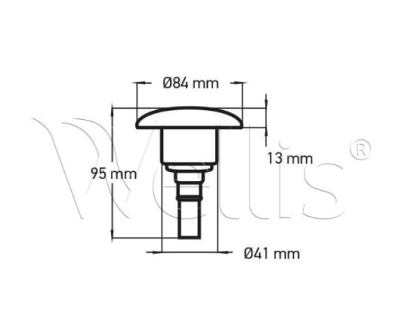 Wellis Düseneinsatz 3" - 1 Loch transparent RD