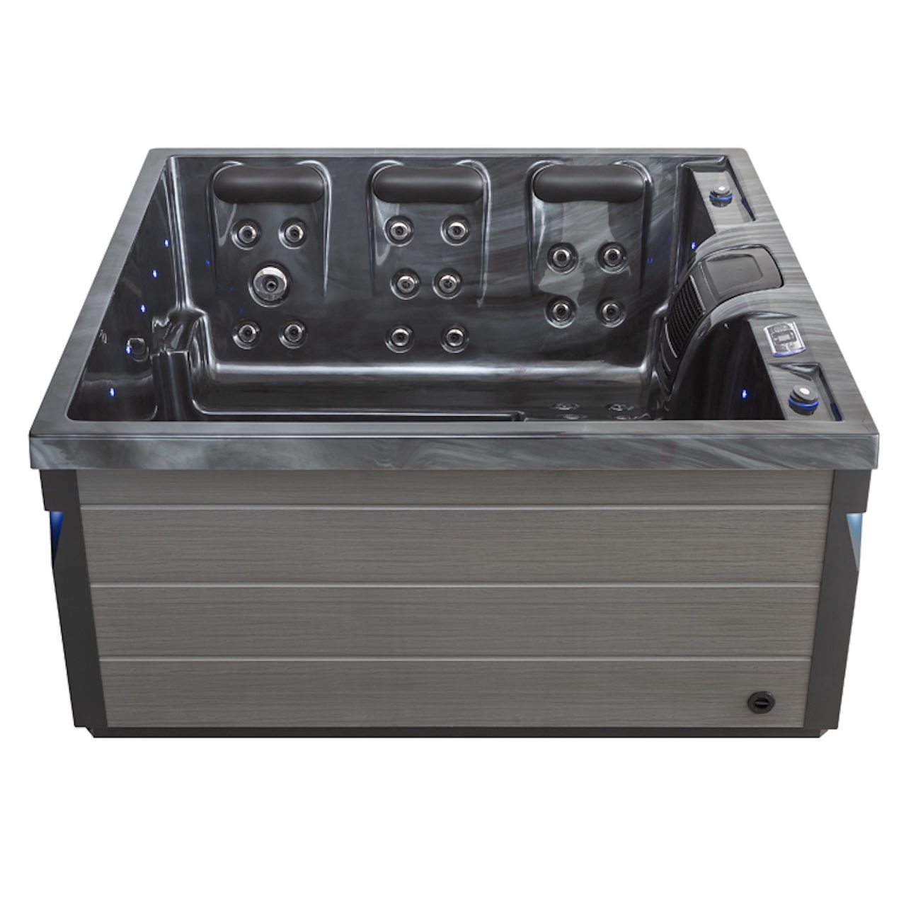 AWT Aussenwhirlpool IN-407 Eco Cloudy Black 200x200 grau