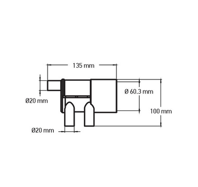 Wellis Reduzierstück Verteiler 4er für Zirkulationspumpe und Entleerungspumpe