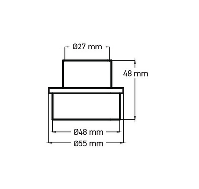 Wellis Reduzierstück DN 48 auf 26 mm