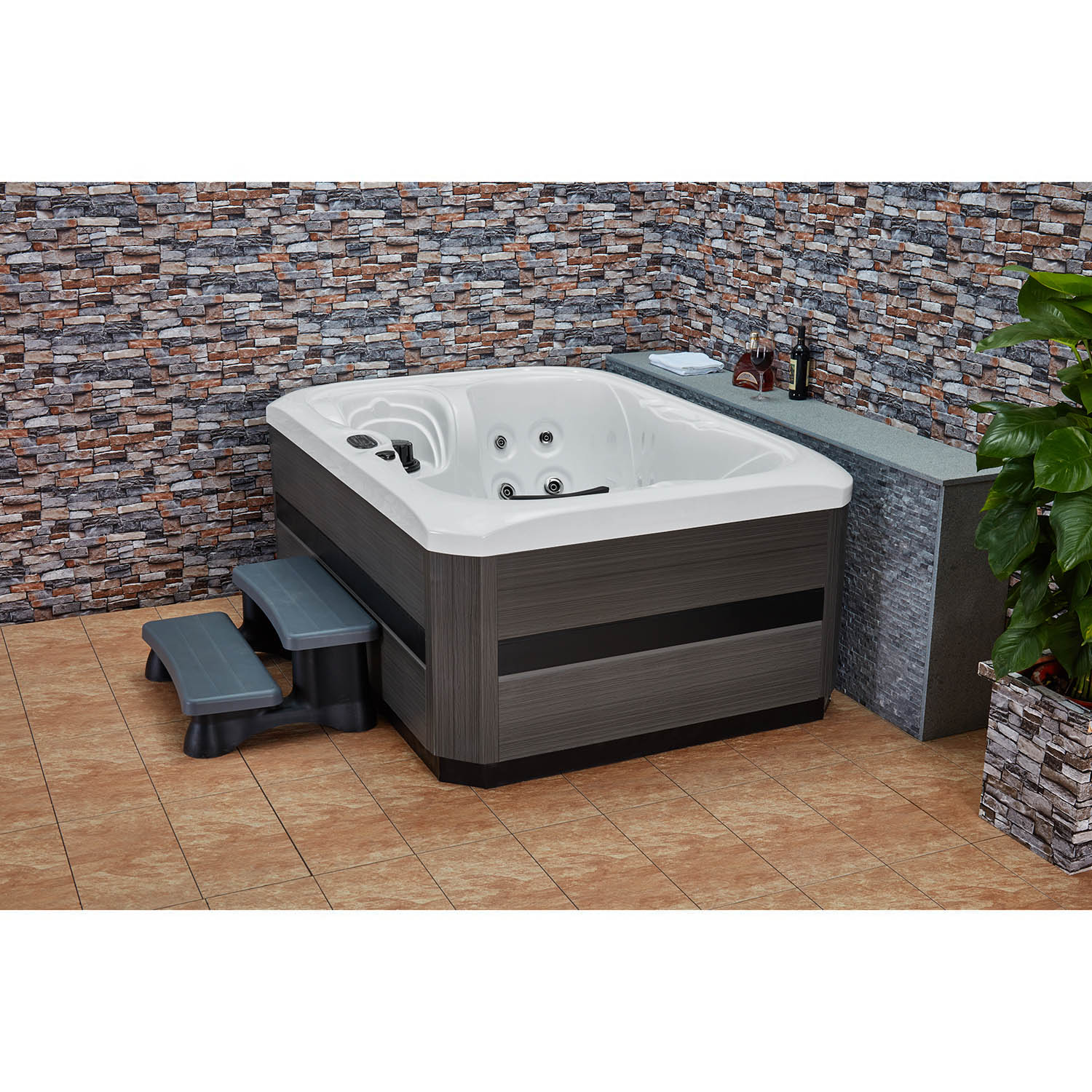 LuBoss Outdoor Whirlpool Modell LuBoss-695S Premium 215x155x90 cm LxBxH