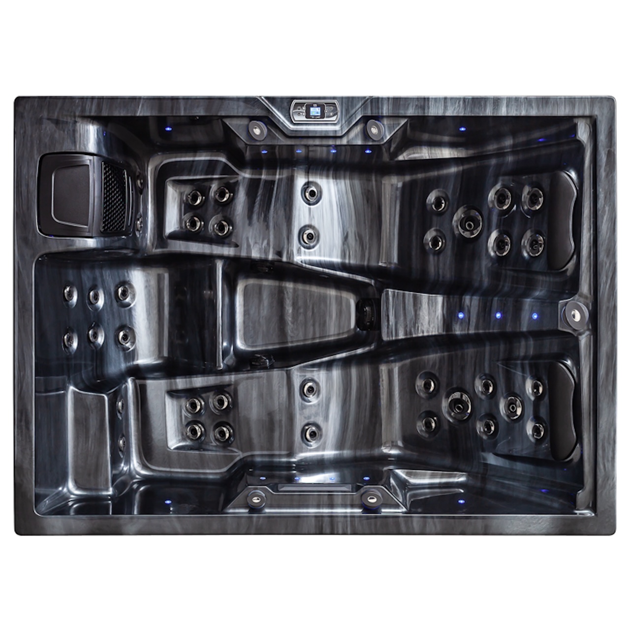 AWT Aussenwhirlpool IN-405 Eco Cloudy Black 220x160 grau