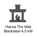 Harvia The Wall Blacksteel 4,5 kW
