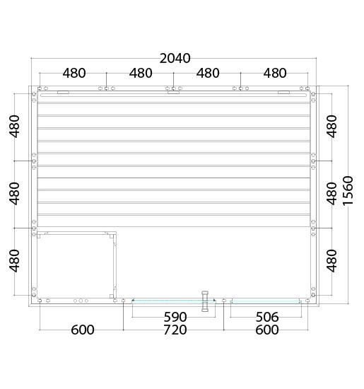 Saunakabine Harvia Komfort Small 208x158x204cm BxTxH