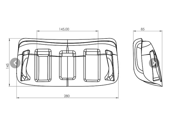 Wellis Kopfkissen 280x145x85 hellgrau
