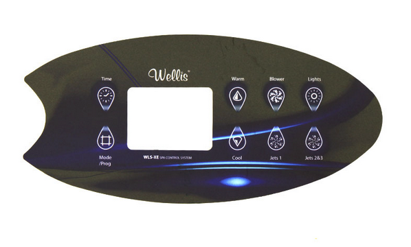 Wellis Aufkleber für Steuerpanel Balboa oval (Wellis Logo)